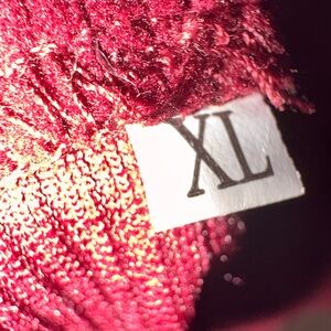 Rich Wine Red Velvet Top - XL Size